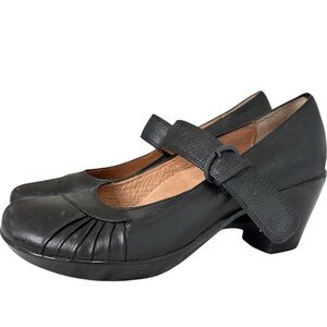 Umberto Raffini Black Leather Mary Janes Womens Comfort Shoe Size 38 US 7.5 / 8